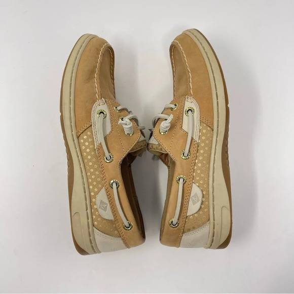 Sperry Gold Polka Dot Boat Shoes - Picture 8 of 9